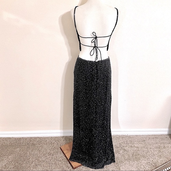Vintage Andretta Donatello Backless Sequin Beaded Skirt Set Maxi - Picture 10 of 15